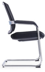 361C Visitor Chair Mesh Black with Chrome Cantilever - Image 3