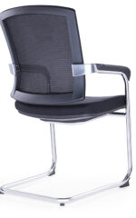 361C Visitor Chair Mesh Black with Chrome Cantilever - Image 4
