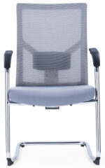 400C Visitor Chair Mesh Grey with Chrome Cantilever - Image 6