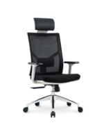 622A-BW High Back Ergonomic Mesh Chair Black with White Frame - Image 5
