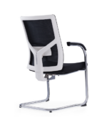 622C-BW Visitor Chair Black Mesh with White Frame - Image 2