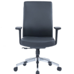 663B Medium Back Chair Black Adjustable Arm Rest