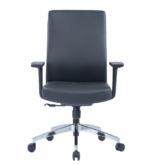663B Medium Back Chair Black Adjustable Arm Rest