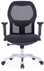690B Medium Back Ergonomic Mesh Chair Black - Image 5