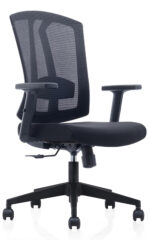 762B-NL Medium Back Ergonomic Mesh Chair Black - Image 2