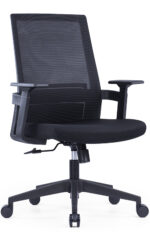862B Medium Back Ergonomic Mesh Chair Black - Image 2