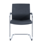 913C Visitor Chair in Black with Chrome Cantilever