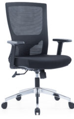922B Medium Back Ergonomic Mesh Chair Black - Image 2