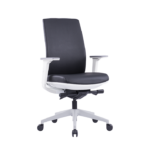 500B Medium Back Executive Chair in Black PU Leather