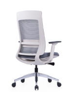 400B Medium Back Ergonomic Mesh Chair Grey - Image 4