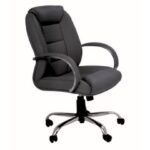 Florance B Medium Back Chair Black PU