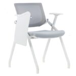 YH-130C Student Chair with Foldable Writing Tablet White
