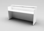 Style 101- Custom Made Reception Desk 140cm White (Without Mobile Drawer) - Image 2