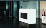 Style 101- Custom Made Reception Desk 140cm White (Without Mobile Drawer) - Image 4