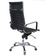 120A High Back Ergonomic Chair Black with Chrome Plated Iron Frame - Image 3