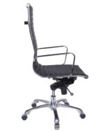 120A High Back Ergonomic Chair Black with Chrome Plated Iron Frame - Image 2