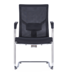 622C-BW Visitor Chair Black Mesh with White Frame