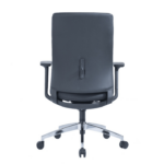 663B Medium Back Chair Black Adjustable Arm Rest - Image 4