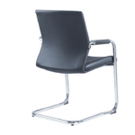 913C Visitor Chair in Black with Chrome Cantilever - Image 4
