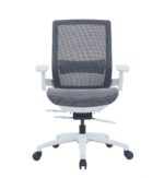 EEM-100B-HS Medium Back Ergonomic Full Mesh Chair Grey - Image 2