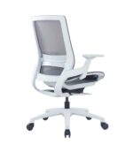 EEM-100B-HS Medium Back Ergonomic Full Mesh Chair Grey - Image 3