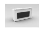 Style 101-  Custom made Reception Desk 120cm White  (Without Mobile Drawer)