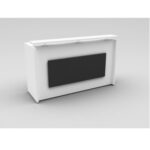 Style 101-  Custom made Reception Desk 120cm White  (Without Mobile Drawer)
