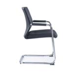 913C Visitor Chair in Black with Chrome Cantilever - Image 3