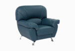 STYLE 8008A Single Seater Custom made Sofa Artificial Leather PVC Blue - Image 2