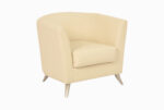 STYLE 8033A Single Seater Custom made Sofa Artificial Leather PVC Beige - Image 2