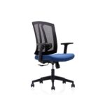 762B-NL Medium Back Chair Mesh Re-upholstered Light Blue - Image 3