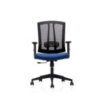 762B-NL Medium Back Chair Mesh Re-upholstered Light Blue - Image 2