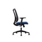 762B-NL Medium Back Chair Mesh Re-upholstered Light Blue - Image 4