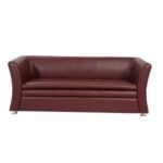 STYLE 8001C Three Seater Custom made Sofa Artificial Leather PVC Maroon - Image 2