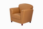 STYLE 8002A Single Seater Custom made Sofa Artificial Leather PVC Brown - Image 3