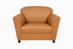 STYLE 8002A Single Seater Custom made Sofa Artificial Leather PVC Brown - Image 2