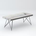 Han 200 Meeting table 200cm Light Oak+Iron Grey Melamine