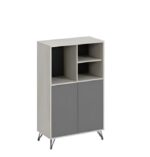 Han Medium Cabinet Height 120cm Light Oak+Iron Grey  Melamine