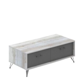 Han Coffee / Center / TV Table  120cm x 60cm Light Oak+Iron Grey  Melamine