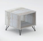 Han Coffee / Corner / End Table  48x48cm Light Oak+Iron Grey Melamine - Image 2