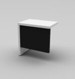 Haze Executive L-Shape  Workstation (Add-on Type) W180cm with Mobile lockable Pedestal White Black Melamine  Made in Turkey - Image 4