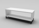 Haze Coffee / Center / TV Table 120cmx60cm White+Black Melamine-Made in Turkey - Image 2