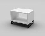 Haze Coffee / Corner / End Table 60cmx60cm White+Black Melamine -Made in Turkey - Image 2