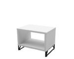 Haze Coffee / Corner / End Table 60cmx60cm White+Black Melamine -Made in Turkey