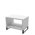 Haze Coffee / Corner / End Table 60cmx60cm White+Black Melamine -Made in Turkey