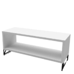 Haze Coffee / Center / TV Table 120cmx60cm White+Black Melamine-Made in Turkey
