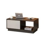 Jun Coffee / Center / TV Table 120cm  Rhine Dark Oak+Shatter Iron Grey Melamine