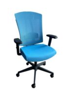 762B-NL Medium Back Chair Mesh Re-upholstered Light Blue