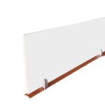 Style 75- Custom made W140cm Low Divider Panel- Melamine White / Oak / Dark Grey