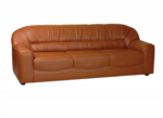 STYLE 8034C Three Seater Custom made Sofa Artificial Leather PVC Orange - Image 2